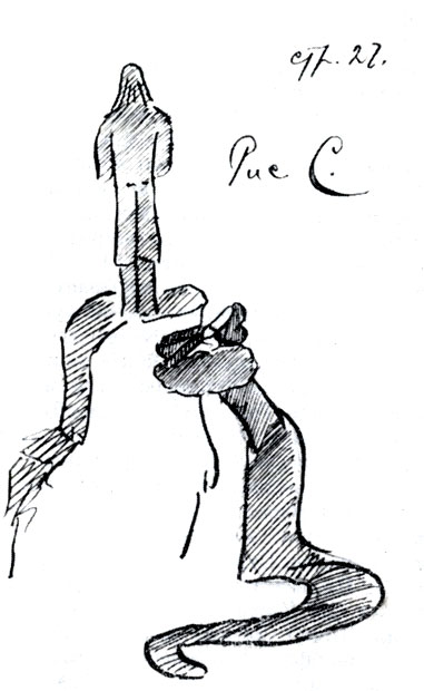 Рисунок К. С. Станиславского из режиссерского экземпляра 'Драмы жизни' (1905 г.)