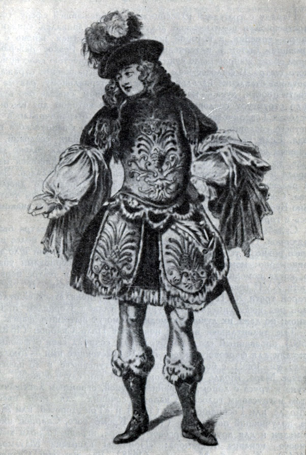 Актер Бобур в типичном для конца XVII в. 'римском' костюме