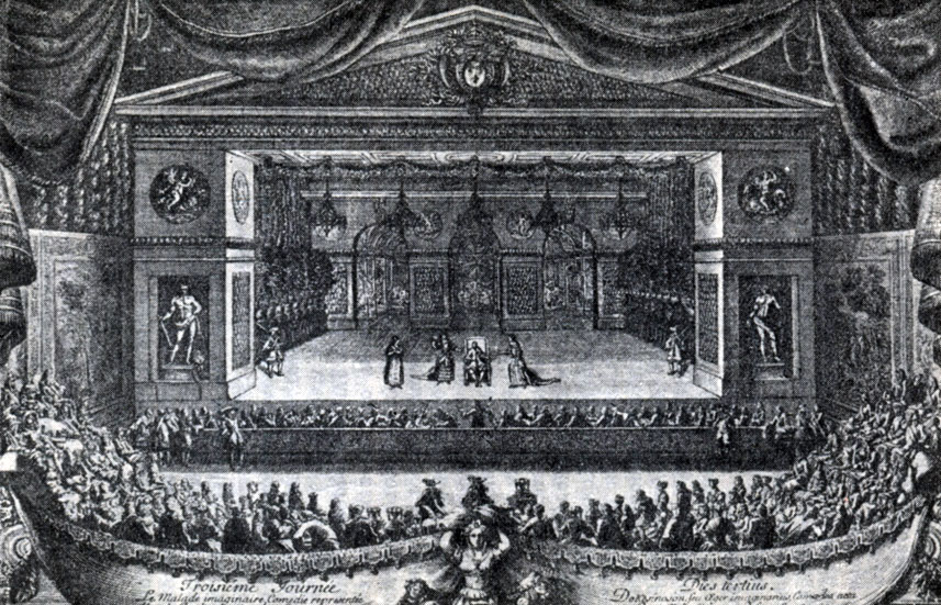 Представление 'Мнимого больного' в Версале. 1674 г.