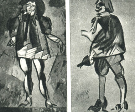 Эскизы А. Лентулова для 'Сказок Гофмана' являлись самостоятельным произведением живописного искусства, но не были удобны для актеров