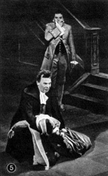 Зальцбургский фестиваль. 1957: Сцена из спектакля 'Эмилия Галотти' Лессинга