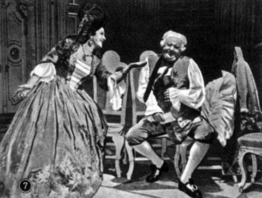 Сцена из оперы 'Кавалер роз' Р. Штрауса. Государственная опера, Вена. 1955