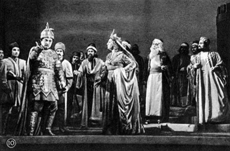 Сцены из спектаклей Т-ра им. Азизбекова: 'Фархад и Ширин' Вургуна. 1954