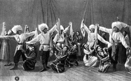 Танец с тельпеками. Ансамбль народного танца Туркменской ССР